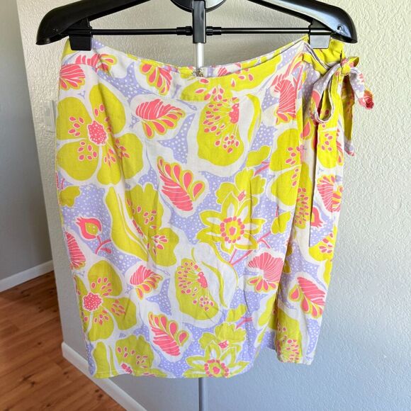 Modcloth Whole Lotta Loveliness Wrap Skirt Floral Tropical Springtime Tulip XL - Picture 4 of 6